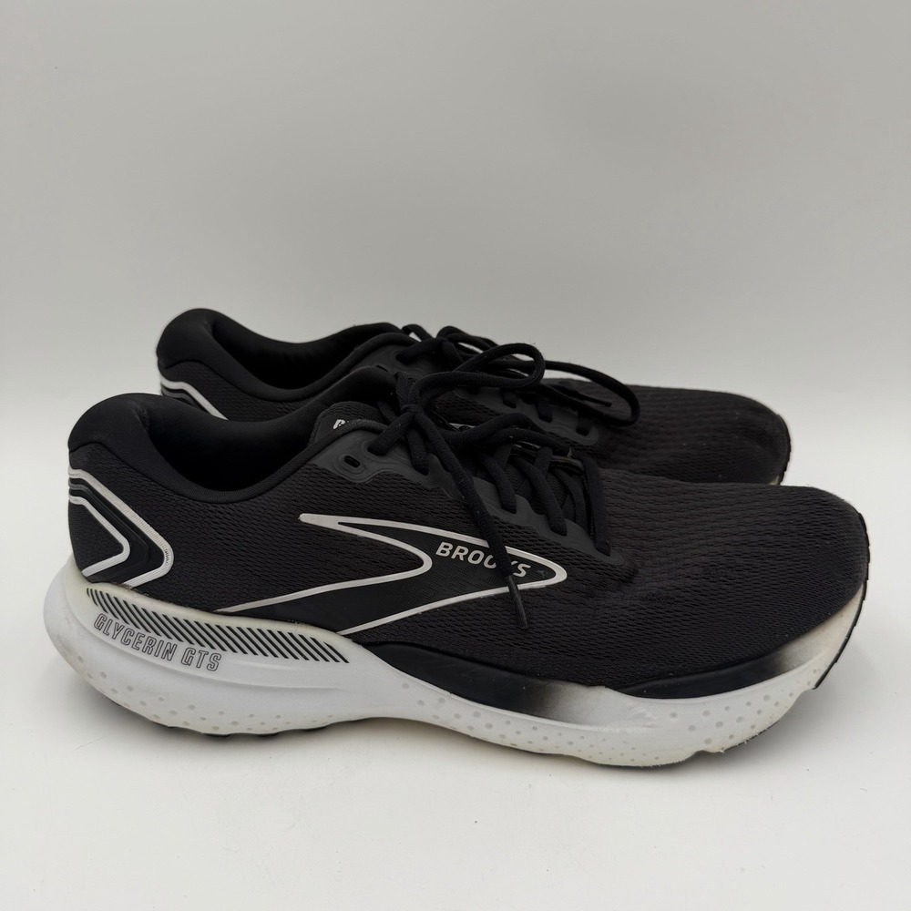 Brooks Glycerin GTS 21 Black White Running‎ Shoes Men's Size 13 D